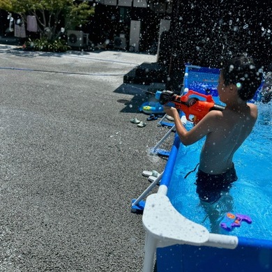 【大分】「酷暑の夏に赤ちゃんやペットのことを考えたら迷わず透水性コンクリート」大分綜合建設