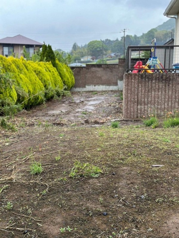 【茨城】「家の周りドロドロ沼状態だった敷地の段差、ぬかるみ、排水、雑草、害虫を対策する方法」大里ブロック・良興
