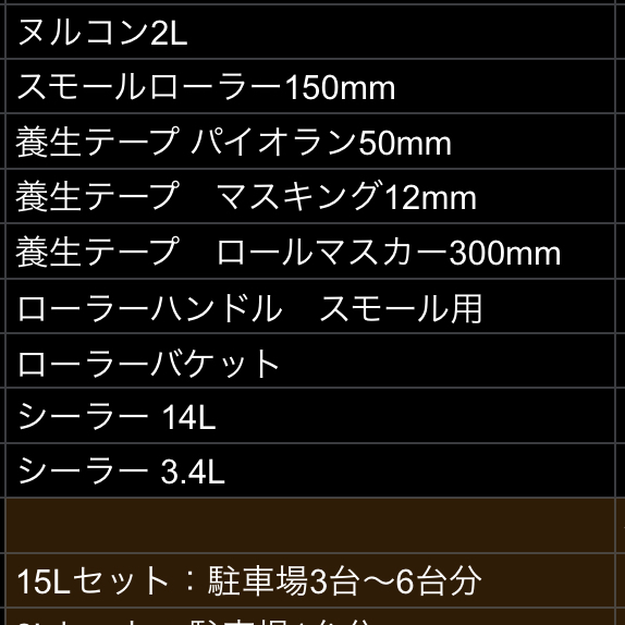 【破格】全部込み込みDIYキット（ヌルコン材料費込）駐車場一台分なら17000円、3〜6台分なら52000円